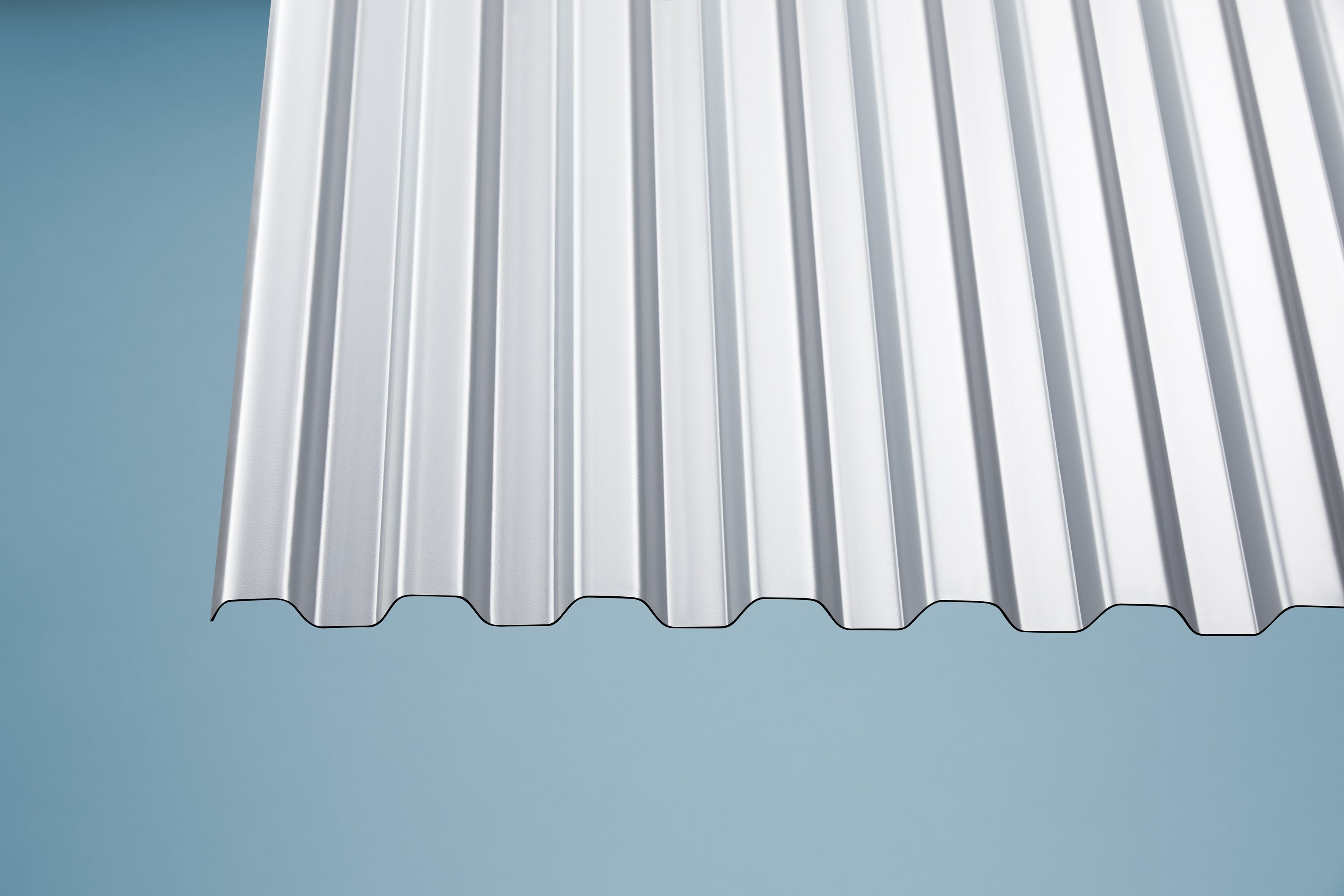 PVC Wellplatte grau Trapez 70/18 HART PVC WBS - 200 x 90 cm PVC Wellplatte grau Trapez 70/18 HART PVC WBS - 200 x 90 cm