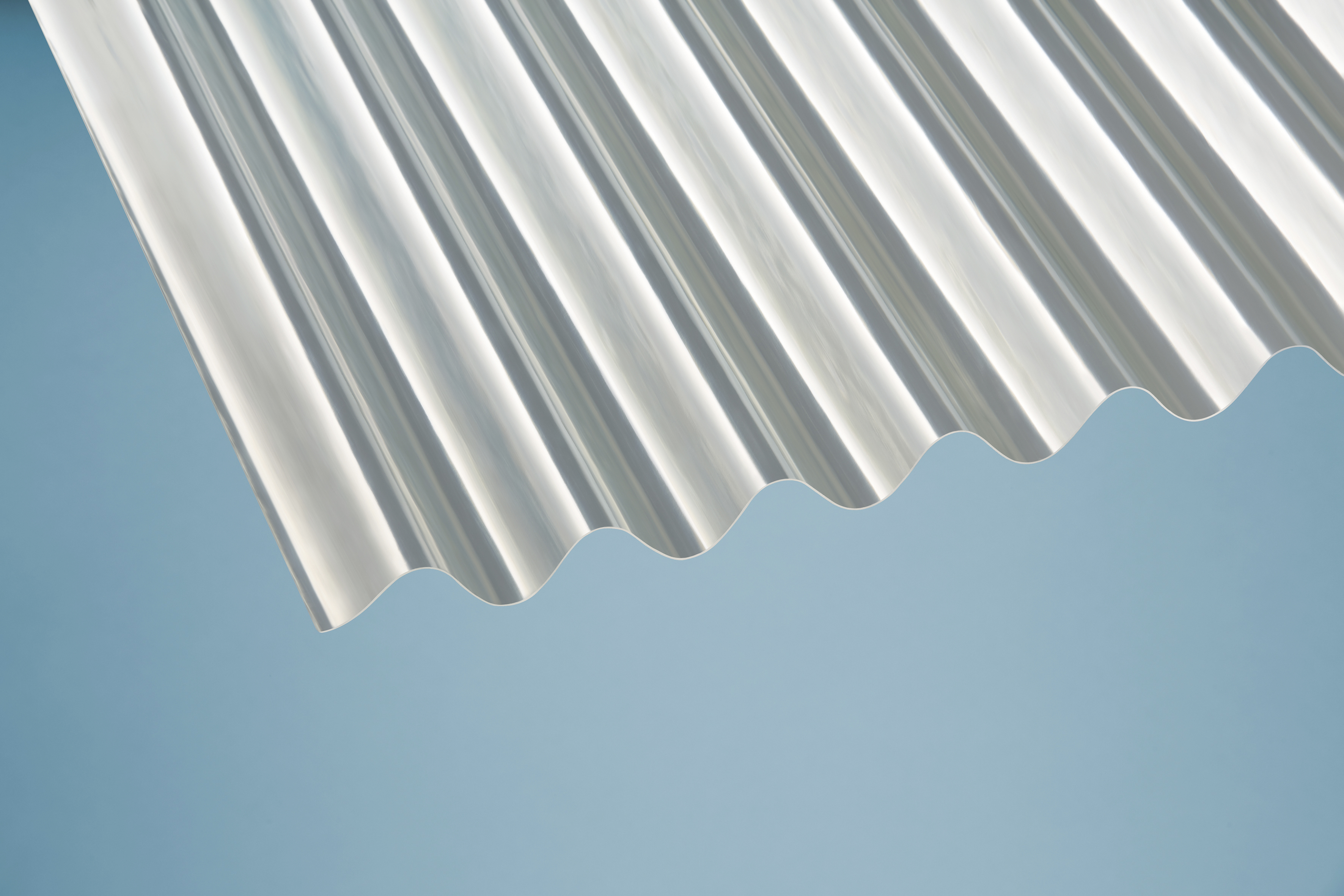 Polyester Wellplatten Sinus 62/28 natur - 200 x 87 cm