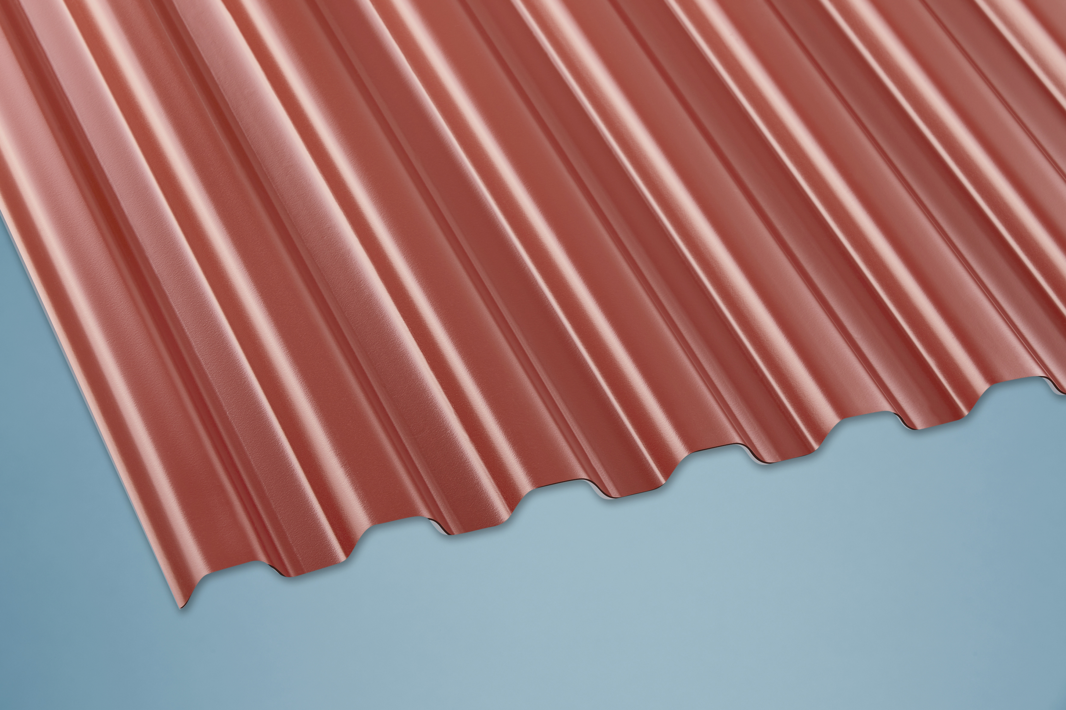 PVC Wellplatten 0,9 mm rot - 200 x 109 cm