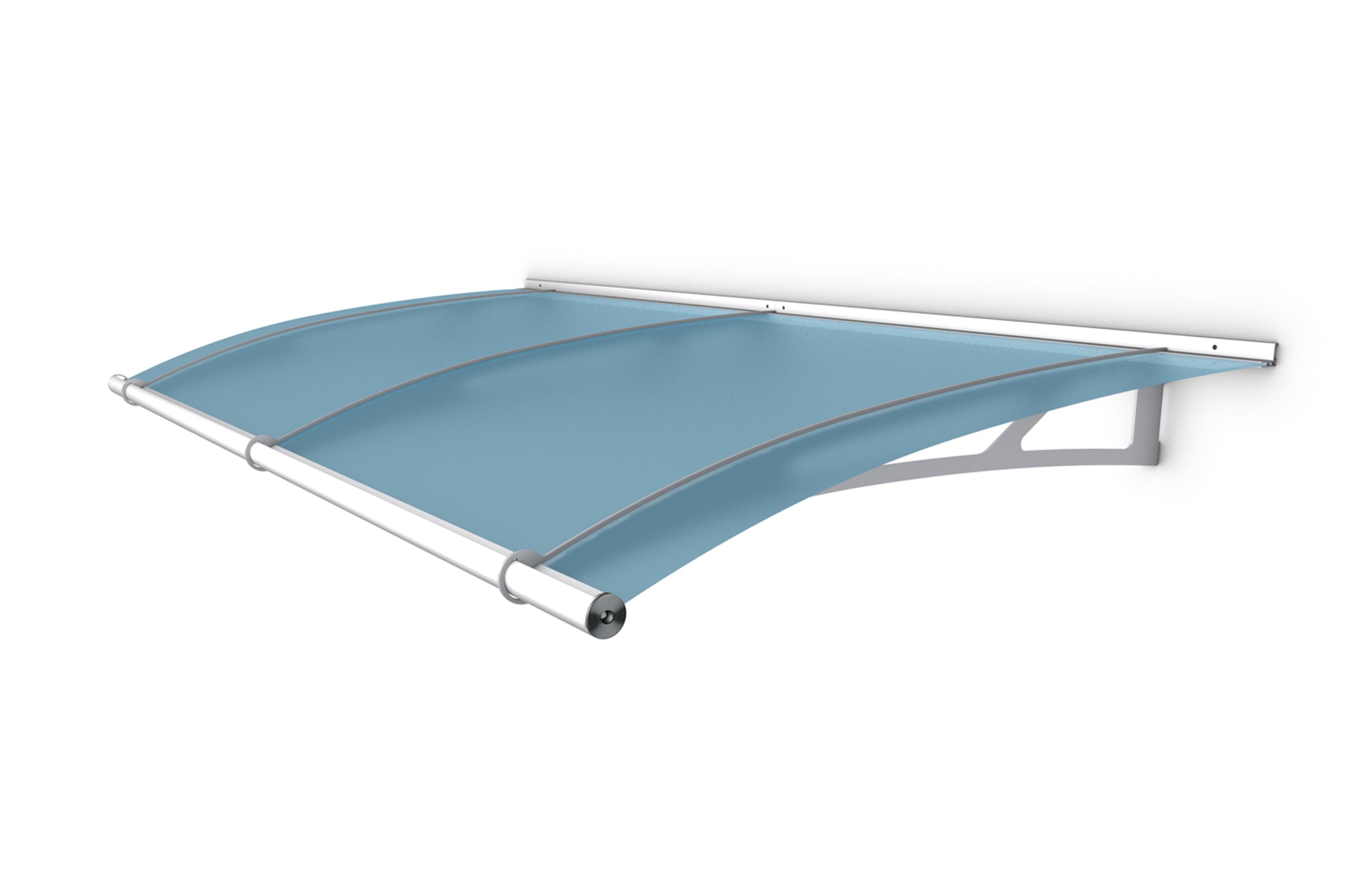 Pultvordach L Basismodul - weiß Pultvordach L Basismodul - weiß