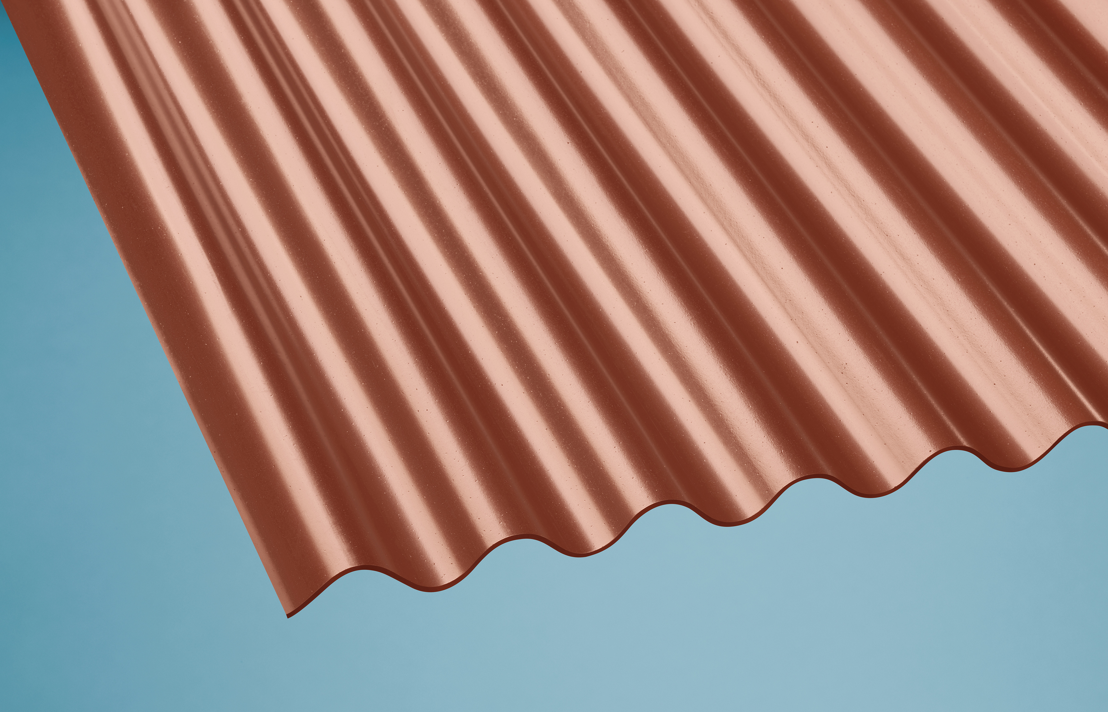 Shelltec Wellplatten terracotta 4 mm - glatt ohne Struktur