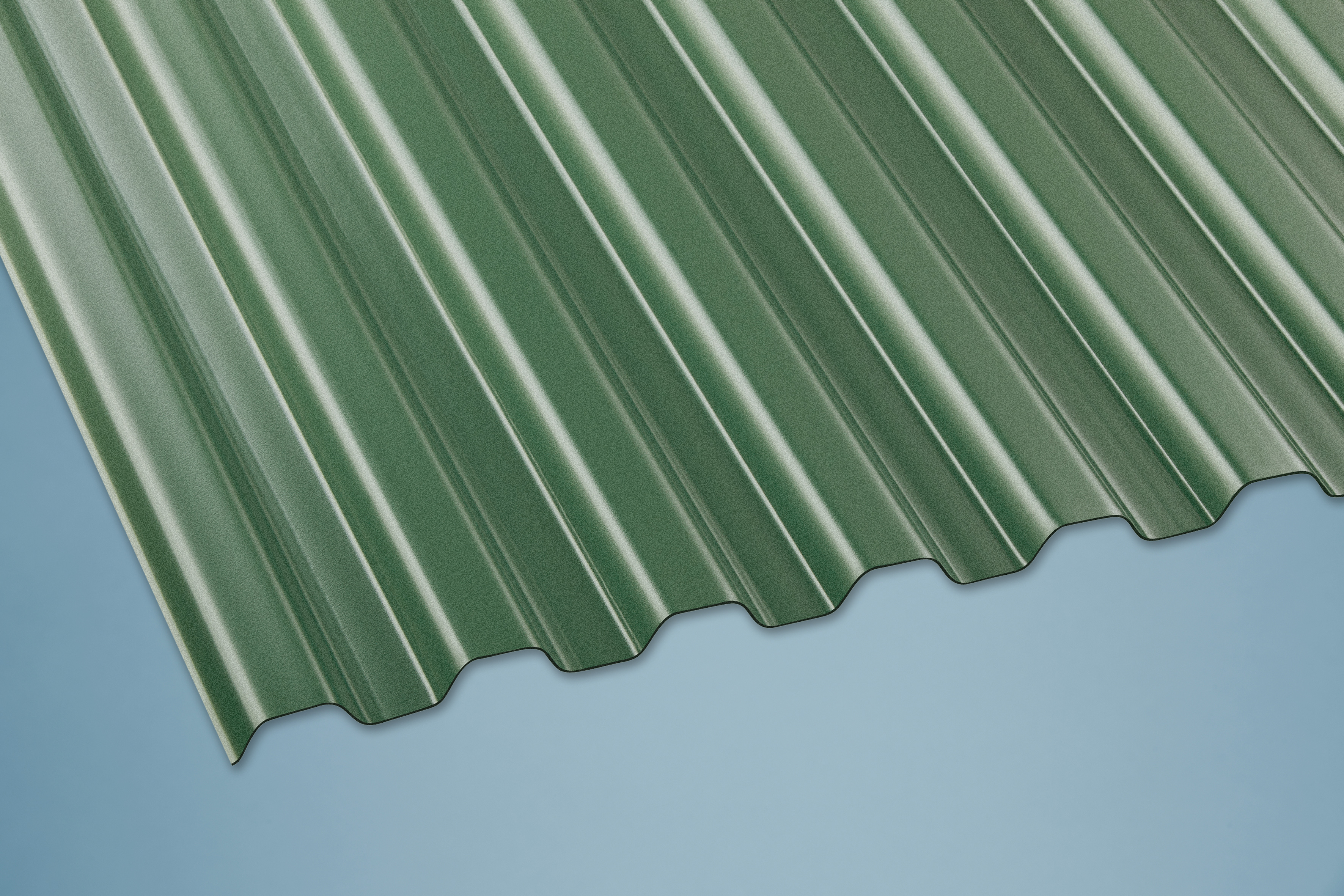 PVC Wellplatten 0,9 mm grün - 200 x 109 cm