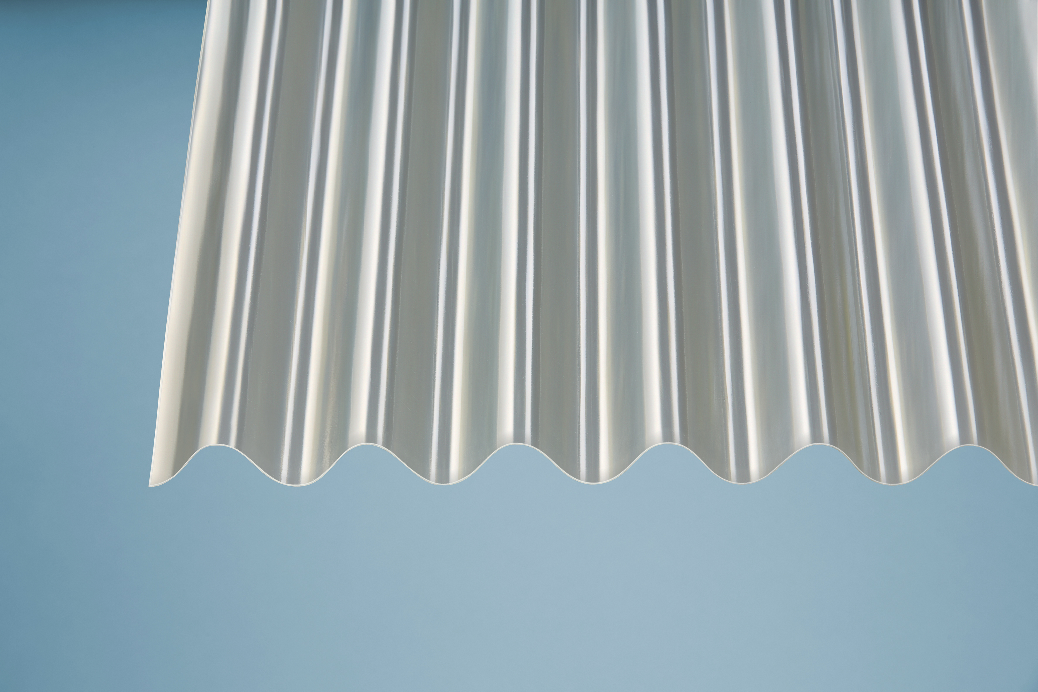 Polyester Wellplatten Sinus 62/28 natur - 200 x 87 cm