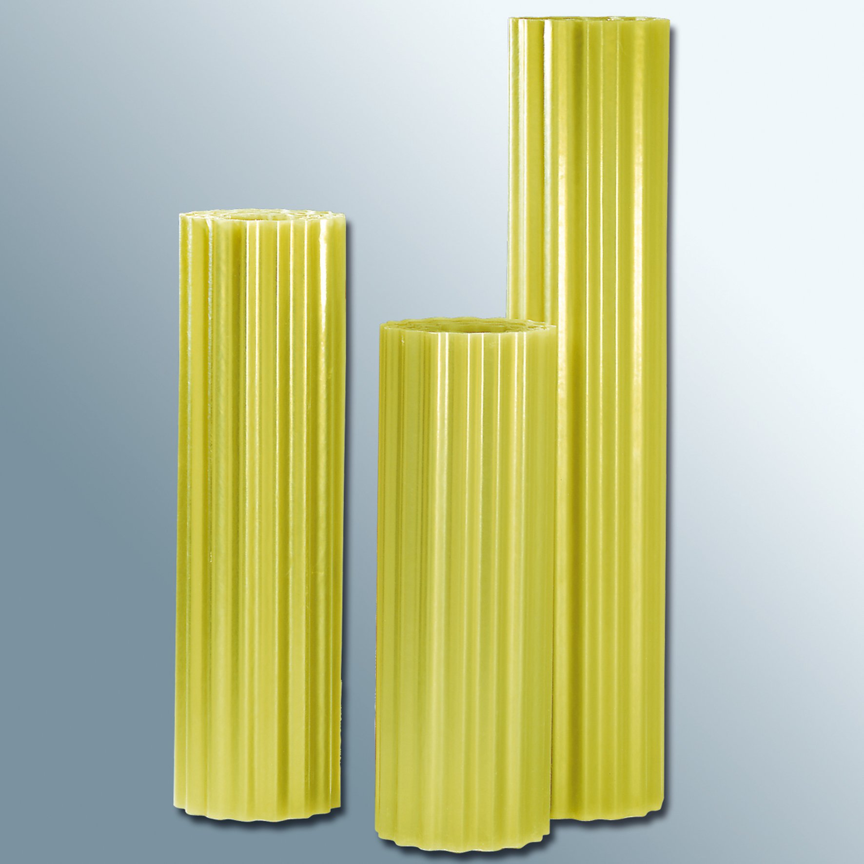 Polyester Lichtwellbahn gelb transparent  - Langrollen mit 30 lfm. Polyester Lichtwellbahn gelb transparent  - Langrollen mit 30 lfm.