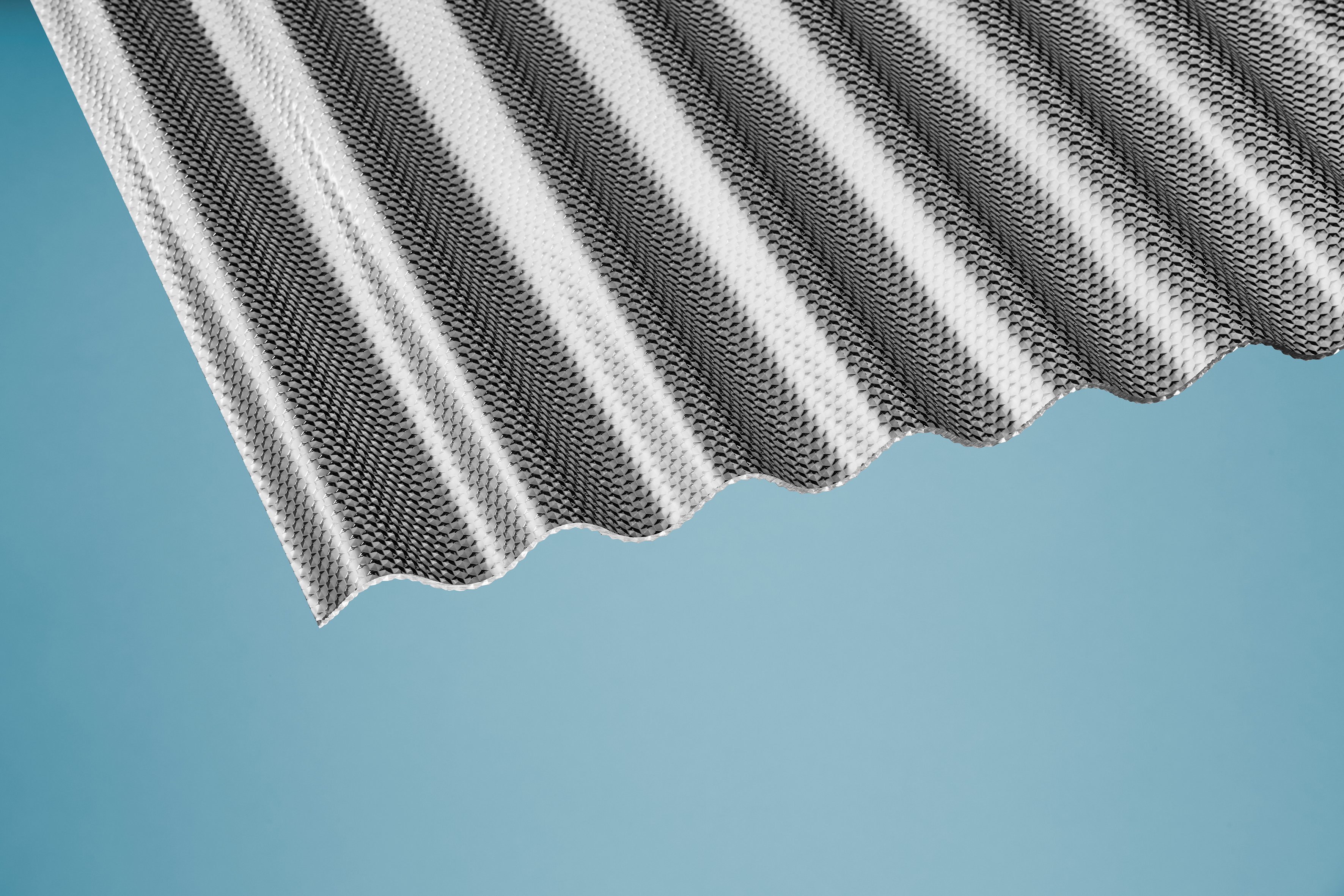 Polycarbonat Wellplatten Sinus 76/18 wabe graphit